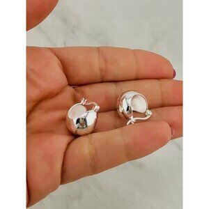 925 Sterling Silver Earrings girl women huggies hoops